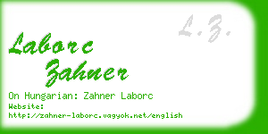 laborc zahner business card